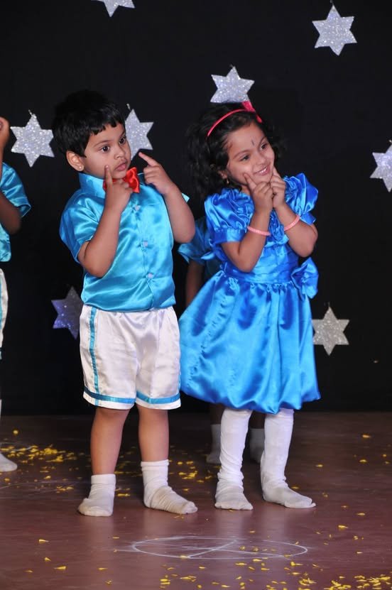 Young Vidyaramba children learning and enjoying an activity together