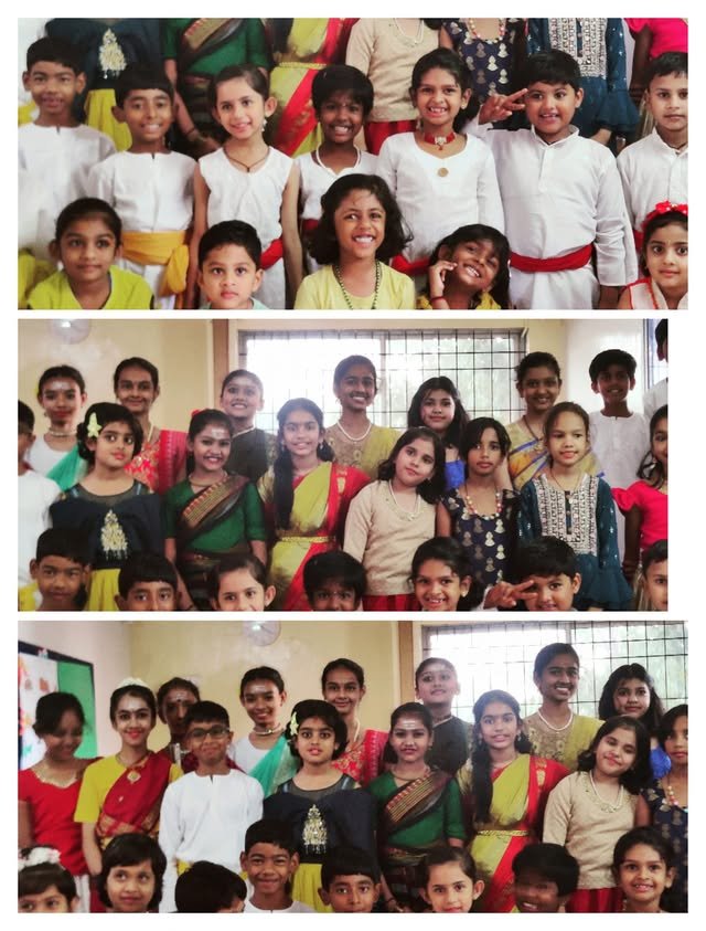 Group of students celebrating a cultural event at school