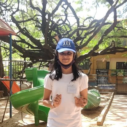 Vidyaramba student at an outdoor park during a field trip